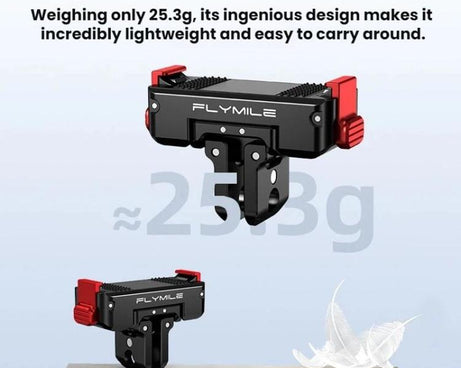 For DJI Osmo 360 / Action 3 / 4 / 5 Pro Flymile Magnetic Quick-Release Adapter Base, Aluminum Alloy