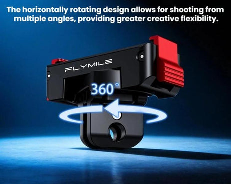 For DJI Osmo 360 / Action 3 / 4 / 5 Pro Flymile Magnetic Quick-Release Adapter Base, Plastic