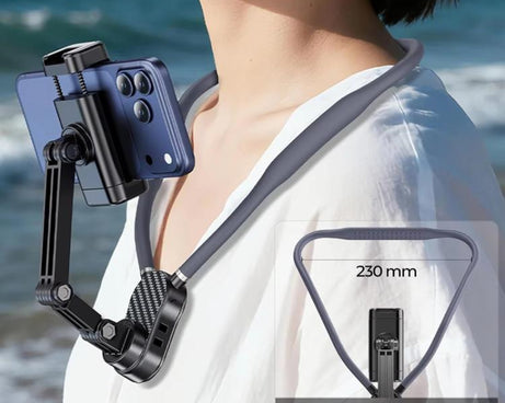 Neck-Worn Phone Mount Cycling First-Person View Chest-Mounted Anti-Shake Shooting, Magnetic, Clip, Action Camera