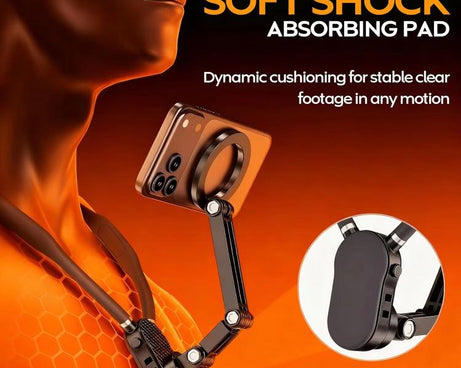 Neck-Worn Phone Mount Cycling First-Person View Chest-Mounted Anti-Shake Shooting, Magnetic, Clip, Action Camera