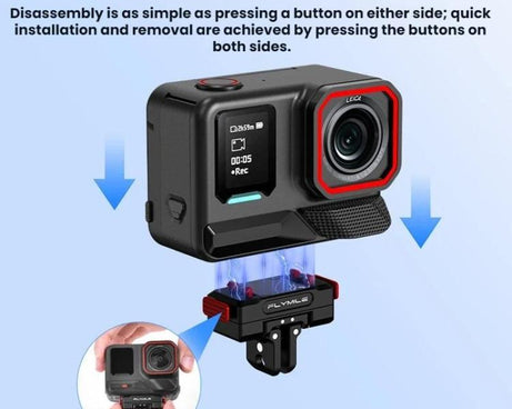 For Insta360 Ace Pro 2 / X5 Flymile Magnetic Extendable Rotating Quick-Release Base