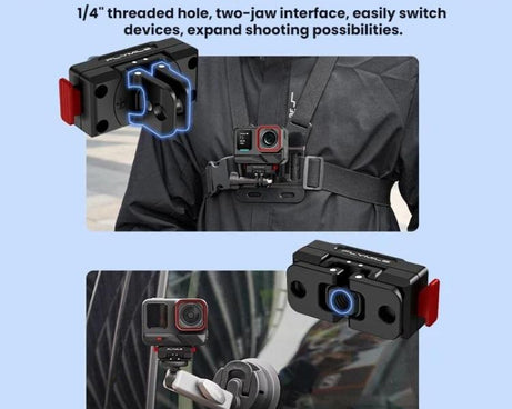 For Insta360 Ace Pro 2 / X5 Flymile Magnetic Extendable Rotating Quick-Release Base