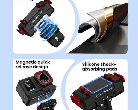 For Insta360 Ace Pro 2 / X5 Flymile Magnetic Extendable Rotating Quick-Release Base