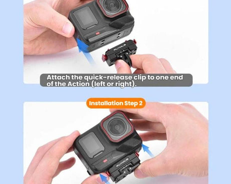 For Insta360 Ace Pro 2 / X5 Flymile Magnetic Extendable Rotating Quick-Release Base
