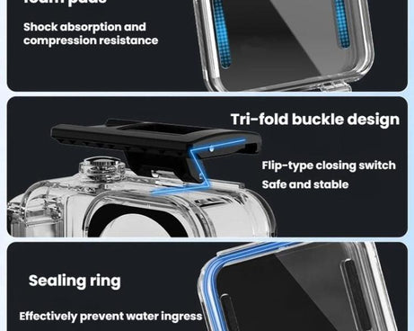 For DJI Osmo Action 6 Flymile 60m Diving Quick-Release Magnetic Waterproof Case