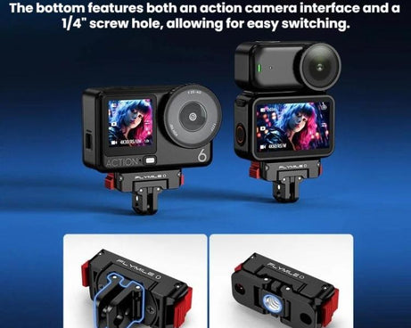 For DJI Osmo Action 6 Rotating Magnetic Quick-Release Expansion Dock