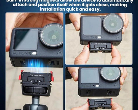 For DJI Osmo Action 6 Rotating Magnetic Quick-Release Expansion Dock