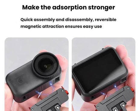Aluminum Alloy Magnetic Rotating Quick-Release Mount Action Camera Accessories, For Osmo Action 5 Pro / 4 / 3, For Osmo Action 6 / Nano