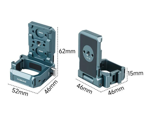 For DJI Osmo Pocket 3 COBONE Magnetic Extension Mount Quick-Release Adapter With 1/4-Inch Screw Hole & Cold Shoe, CPK-2