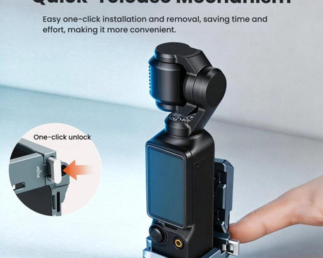 For DJI Osmo Pocket 3 COBONE Magnetic Extension Mount Quick-Release Adapter With 1/4-Inch Screw Hole & Cold Shoe, CPK-2