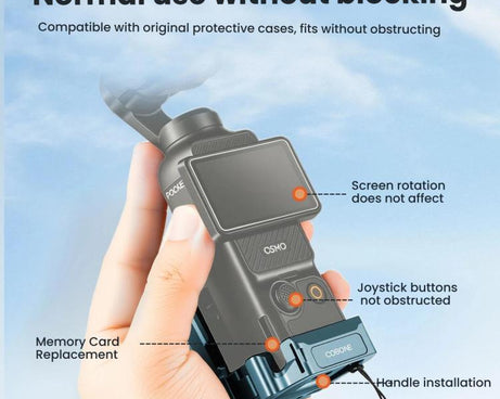 For DJI Osmo Pocket 3 COBONE Magnetic Extension Mount Quick-Release Adapter With 1/4-Inch Screw Hole & Cold Shoe, CPK-2