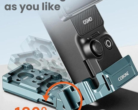 For DJI Osmo Pocket 3 COBONE Magnetic Extension Mount Quick-Release Adapter With 1/4-Inch Screw Hole & Cold Shoe, CPK-2