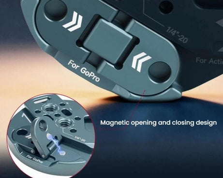 XILETU All-In-One Magnetic Phone Mount With 1/4-Inch Screw, Action, Cold Shoe, NATO Interfaces, MI-1, MI-1+XJ-28 Bracket, MI-1+MC-22S Gimbal+XT-18S Tripod