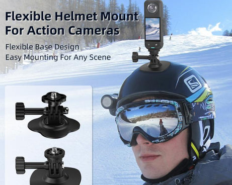 For DJI Osmo Pocekt 3 / Action 6 / GoPro Flymile Helmet Mount, Square, Floral