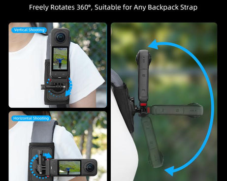 For DJI Osmo Pocket 3 / Action 6 / GoPro Backpack Shoulder Strap Bracket Clip