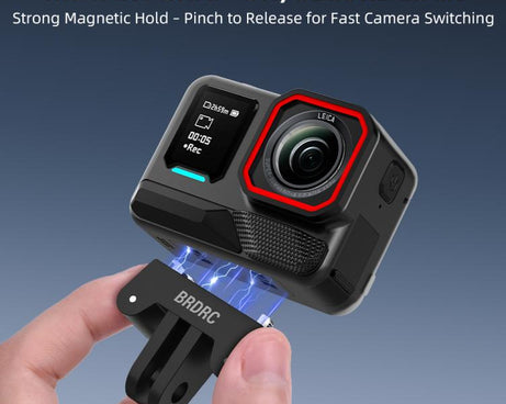 For Insta360 Ace Pro / Ace Pro 2 BRDRC Two-Claw Extendable Magnetic Quick-Release Base