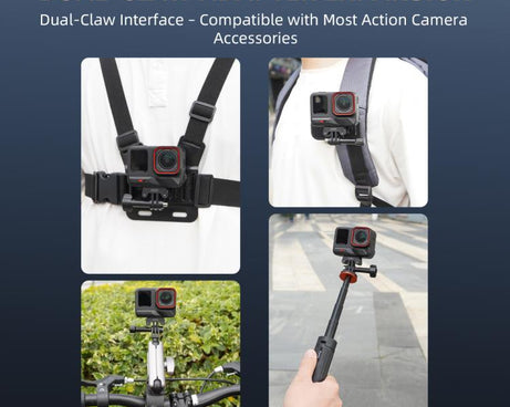 For Insta360 Ace Pro / Ace Pro 2 BRDRC Two-Claw Extendable Magnetic Quick-Release Base