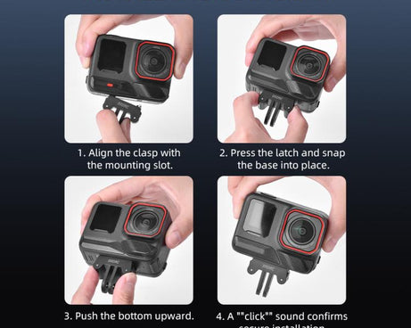 For Insta360 Ace Pro / Ace Pro 2 BRDRC Two-Claw Extendable Magnetic Quick-Release Base