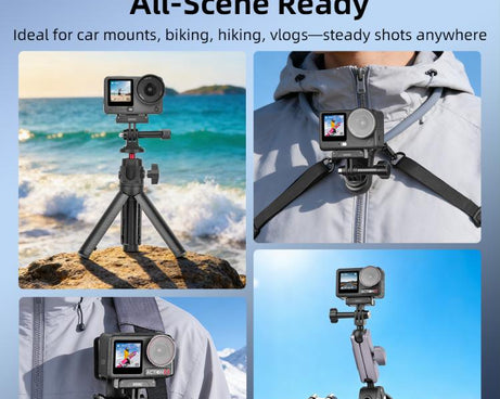 BRDRC For DJI Magnetic Quick-Release Base Two-Claw Stand Extension Accessory, For Osmo Action 6 / Nano, For Osmo Action 3 / 4 / 5 Pro / Osmo 360