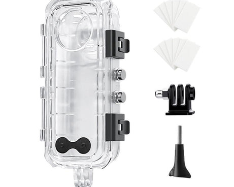 For Insta360 X5 Invisible Dive Case 45M/147ft Waterproof Underwater Housing Shell With Seamless 360 Degree Stitching, PC Lens