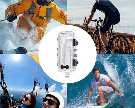 For Insta360 X5 Invisible Dive Case 45M/147ft Waterproof Underwater Housing Shell With Seamless 360 Degree Stitching, PC Lens