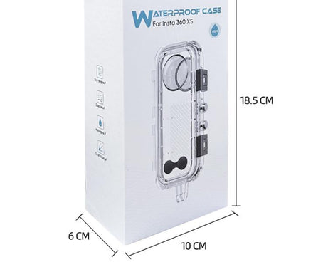 For Insta360 X5 Invisible Dive Case 45M/147ft Waterproof Underwater Housing Shell With Seamless 360 Degree Stitching, PC Lens