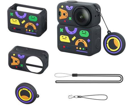 For DJI Osmo Nano aMagisn Fun Pattern Silicone Case 5-in-1 Full Body Protective Cover Skin with Lens Cap