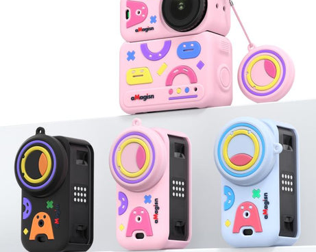 For DJI Osmo Nano aMagisn Fun Pattern Silicone Case 5-in-1 Full Body Protective Cover Skin with Lens Cap