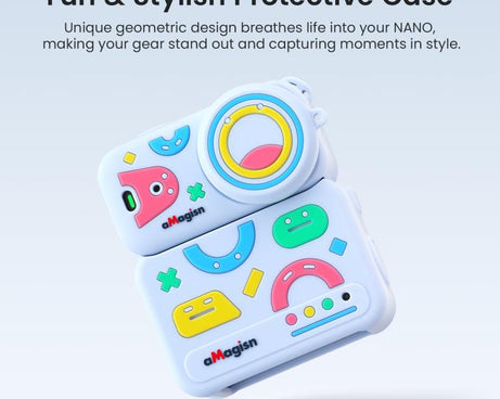 For DJI Osmo Nano aMagisn Fun Pattern Silicone Case 5-in-1 Full Body Protective Cover Skin with Lens Cap