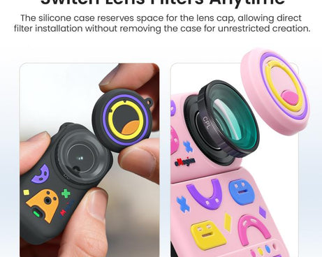 For DJI Osmo Nano aMagisn Fun Pattern Silicone Case 5-in-1 Full Body Protective Cover Skin with Lens Cap