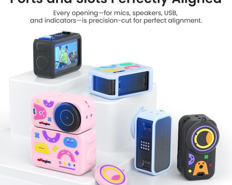 For DJI Osmo Nano aMagisn Fun Pattern Silicone Case 5-in-1 Full Body Protective Cover Skin with Lens Cap