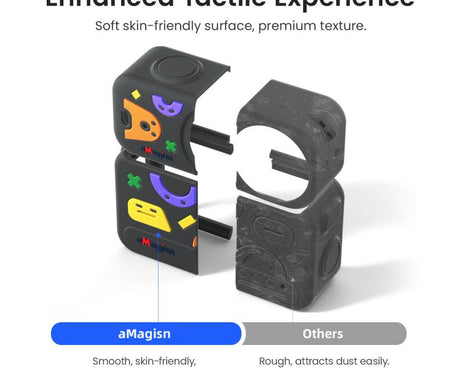 For DJI Osmo Nano aMagisn Fun Pattern Silicone Case 5-in-1 Full Body Protective Cover Skin with Lens Cap