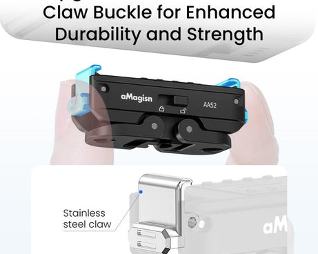 aMagisn Metal Magnetic Quick Release Mount 2.0 Lockable Adapter for DJI Osmo 360/ Action 5 Pro/4/3, For DJI Osmo 360/ Action 5 Pro/4/3