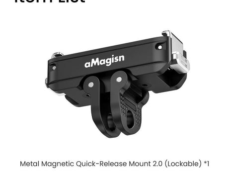 For DJI Osmo Action 6 / Nano aMagisn Metal Magnetic Quick Release Mount 2.0 Lockable Adapter, For DJI Osmo Action 6 / Nano