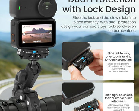 For DJI Osmo Action 6 / Nano aMagisn Metal Magnetic Quick Release Mount 2.0 Lockable Adapter, For DJI Osmo Action 6 / Nano