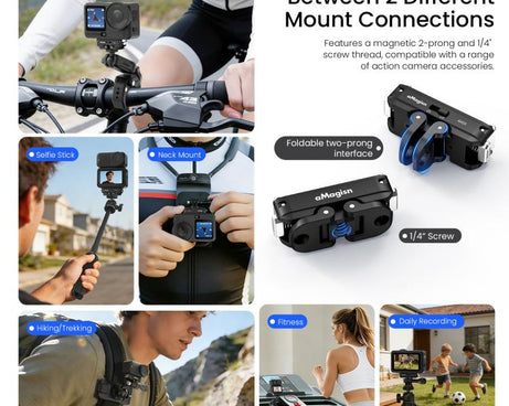 For DJI Osmo Action 6 / Nano aMagisn Metal Magnetic Quick Release Mount 2.0 Lockable Adapter, For DJI Osmo Action 6 / Nano