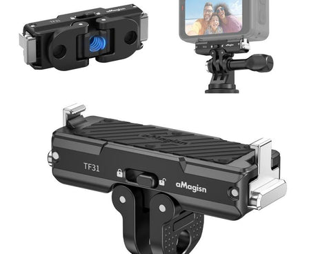 For Insta360 GO Ultra aMagisn Metal Magnetic Quick Release Mount 2.0 Lockable Adapter, For Insta360 GO Ultra