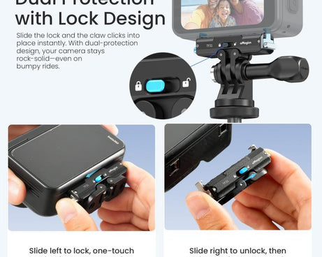 For Insta360 GO Ultra aMagisn Metal Magnetic Quick Release Mount 2.0 Lockable Adapter, For Insta360 GO Ultra