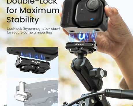 For Insta360 GO Ultra aMagisn Metal Magnetic Quick Release Mount 2.0 Lockable Adapter, For Insta360 GO Ultra