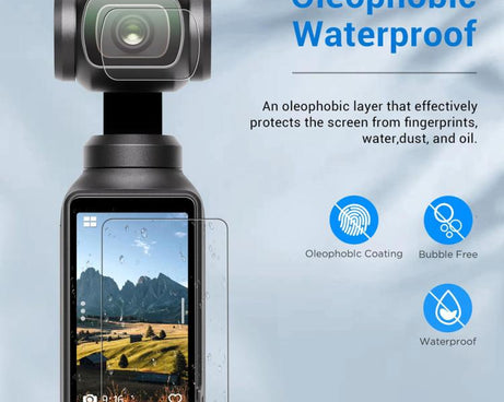 For DJI Pocket 4 Screen Protector Set 9H Hardness Tempered Glass Lens Protector Film
