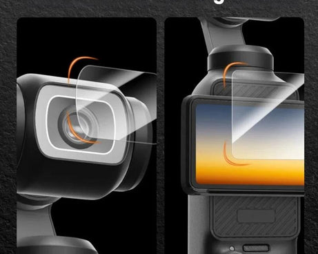 For DJI Pocket 4 Screen Protector Set 9H Hardness Tempered Glass Lens Protector Film
