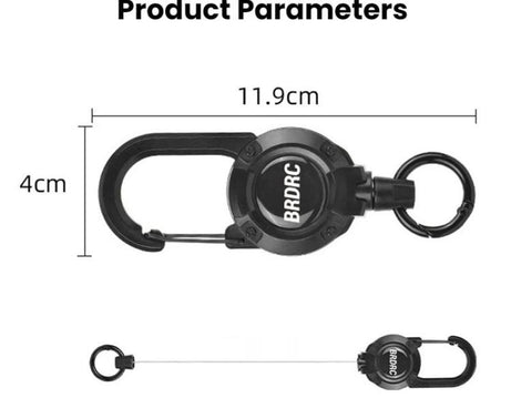For DJI Osmo Action 6 / Pocket 3 / 4 BRDRC Action Camera Telescopic Backpack Carabiner