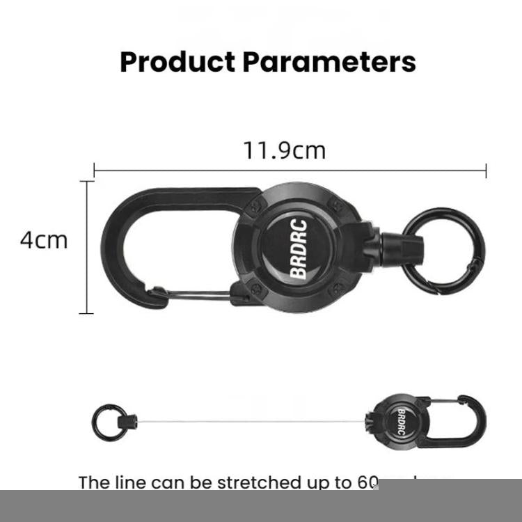 For DJI Osmo Action 6 / Pocket 3 / 4 BRDRC Action Camera Telescopic Backpack Carabiner