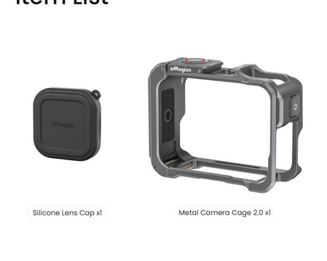 For Insta360 Ace Pro 2 / Ace Pro AMagisn Metal Camera Cage 2.0 With Quick-Switch Vertical/Horizontal Shooting, Cold Shoe Mount