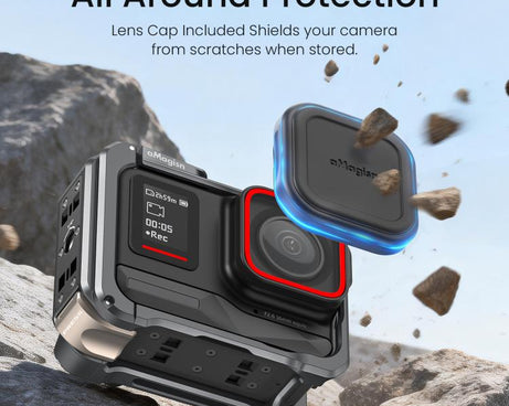 For Insta360 Ace Pro 2 / Ace Pro AMagisn Metal Camera Cage 2.0 With Quick-Switch Vertical/Horizontal Shooting, Cold Shoe Mount