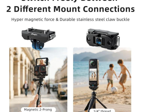 aMagisn 360-Degree Rotatable Magnetic Quick Release Mount For Insta360 Ace Pro 2 / Ace Pro / X5 / X4 Air, For Insta360 Ace Serirs/X5/X4 Air