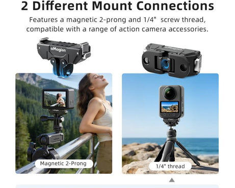 aMagisn 360-Degree Rotatable Magnetic Quick Release Mount For DJI Osmo 360/Action 5 Pro/4/3, For DJI Osmo 360/Action 5 Pro/4/3