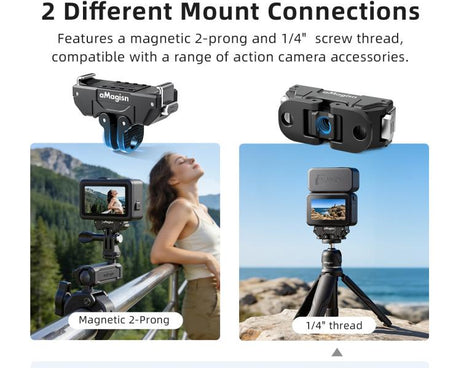 aMagisn 360-Degree Rotatable Magnetic Quick Release Mount For DJI Osmo Action 6/Nano, For DJI Osmo Action 6/Nano