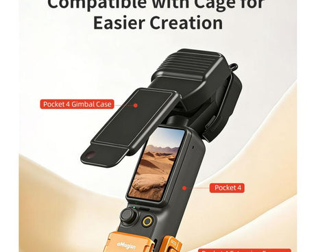 For DJI Osmo Pocket 4 aMagisn Gimbal Protector Case Protective Cover with One-Piece Flip Design Integrated 3D Joystick Guard