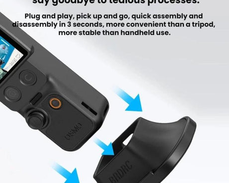 For DJI Osmo Pocket 4 / 3 BRDRC Car Desktop Silicone Mount